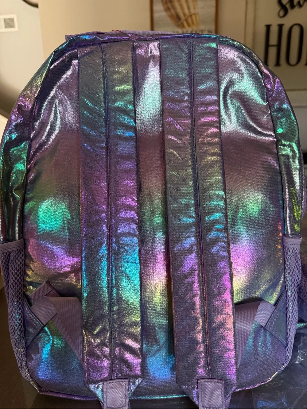 Kids Sequin Unicorn Cat Backpack - Iridescent